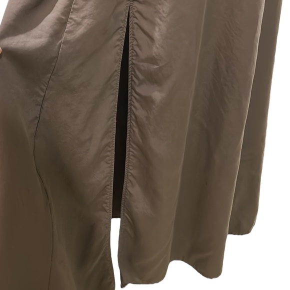 Cuyana Tencel Olive Green Split Front Boho Maxi Skirt - XS - Picture 7 of 15